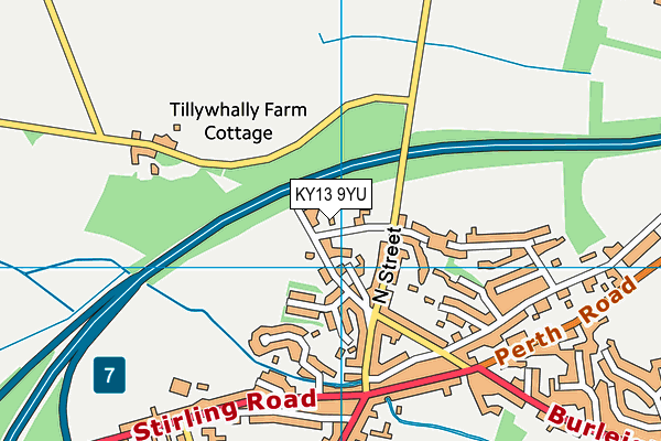 KY13 9YU map - OS VectorMap District (Ordnance Survey)