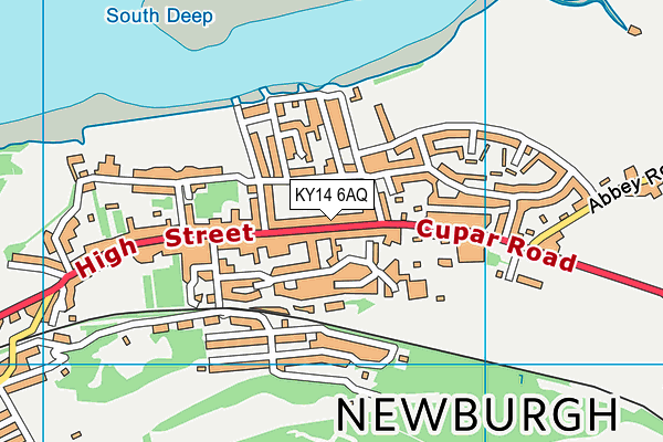 KY14 6AQ map - OS VectorMap District (Ordnance Survey)