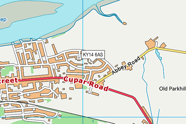 KY14 6AS map - OS VectorMap District (Ordnance Survey)