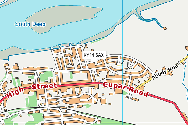 KY14 6AX map - OS VectorMap District (Ordnance Survey)