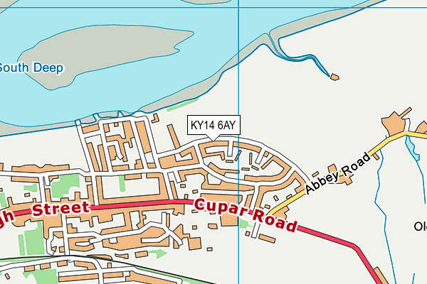 KY14 6AY map - OS VectorMap District (Ordnance Survey)