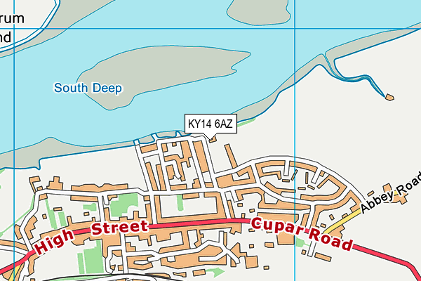 KY14 6AZ map - OS VectorMap District (Ordnance Survey)