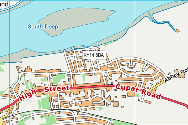 KY14 6BA map - OS VectorMap District (Ordnance Survey)