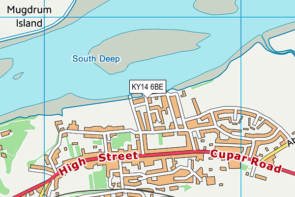 KY14 6BE map - OS VectorMap District (Ordnance Survey)