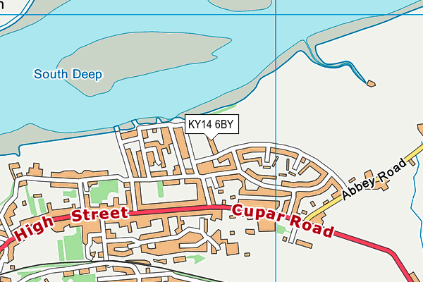 KY14 6BY map - OS VectorMap District (Ordnance Survey)