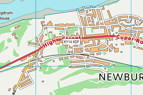 KY14 6DF map - OS VectorMap District (Ordnance Survey)