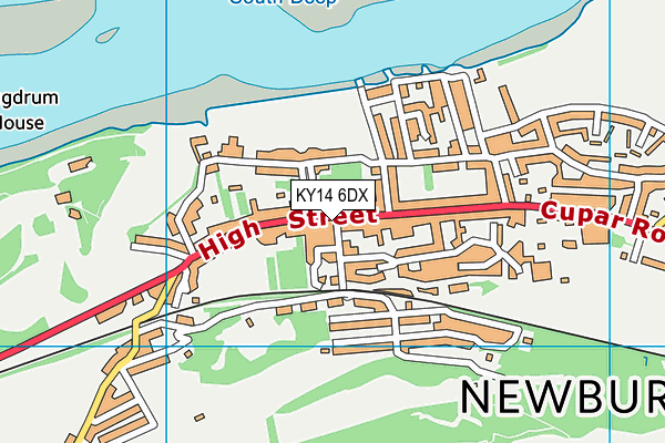 KY14 6DX map - OS VectorMap District (Ordnance Survey)