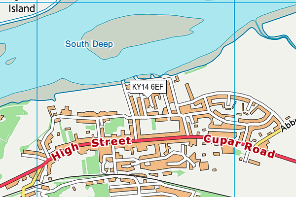 KY14 6EF map - OS VectorMap District (Ordnance Survey)