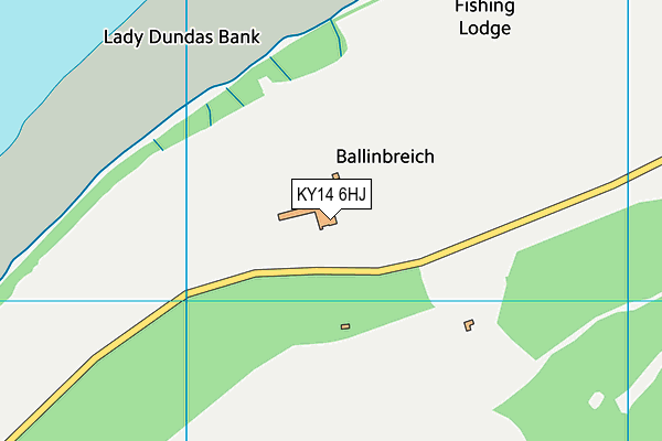 KY14 6HJ map - OS VectorMap District (Ordnance Survey)