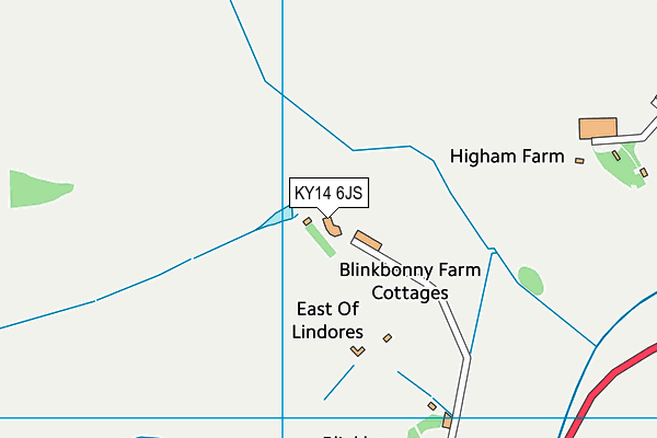 KY14 6JS map - OS VectorMap District (Ordnance Survey)