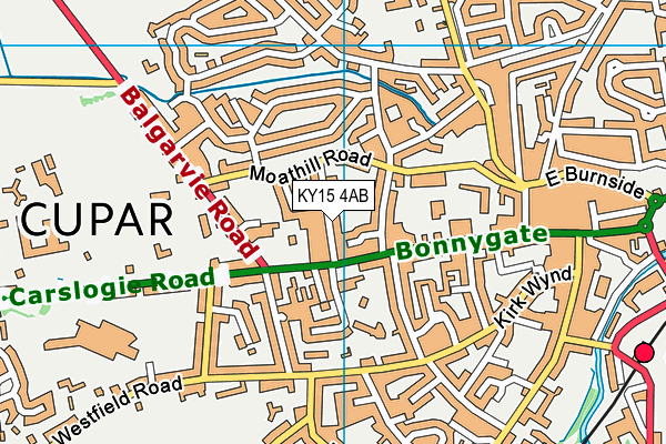 KY15 4AB map - OS VectorMap District (Ordnance Survey)