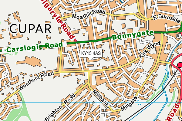 KY15 4AS map - OS VectorMap District (Ordnance Survey)