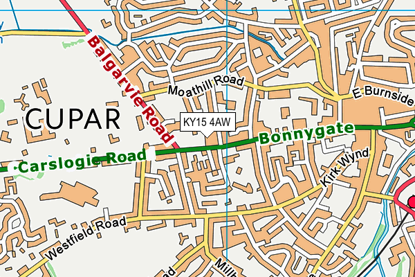 KY15 4AW map - OS VectorMap District (Ordnance Survey)