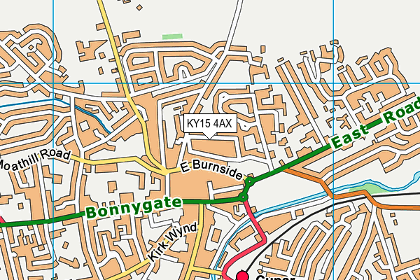 KY15 4AX map - OS VectorMap District (Ordnance Survey)