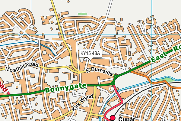 KY15 4BA map - OS VectorMap District (Ordnance Survey)