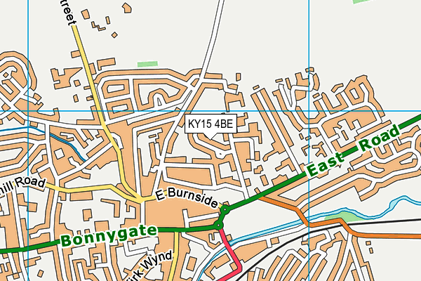 KY15 4BE map - OS VectorMap District (Ordnance Survey)