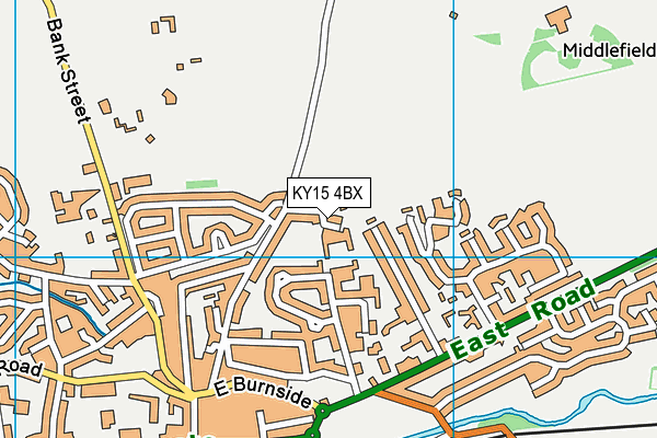 KY15 4BX map - OS VectorMap District (Ordnance Survey)