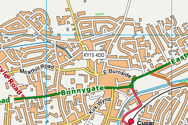 KY15 4DD map - OS VectorMap District (Ordnance Survey)