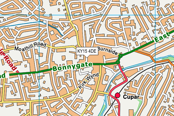 KY15 4DE map - OS VectorMap District (Ordnance Survey)