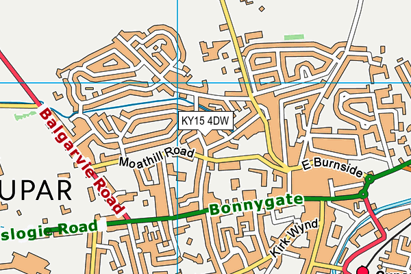 KY15 4DW map - OS VectorMap District (Ordnance Survey)