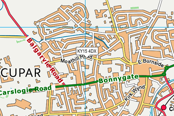 KY15 4DX map - OS VectorMap District (Ordnance Survey)