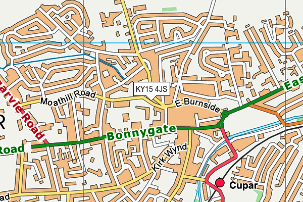 KY15 4JS map - OS VectorMap District (Ordnance Survey)