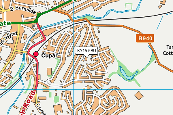 KY15 5BU map - OS VectorMap District (Ordnance Survey)