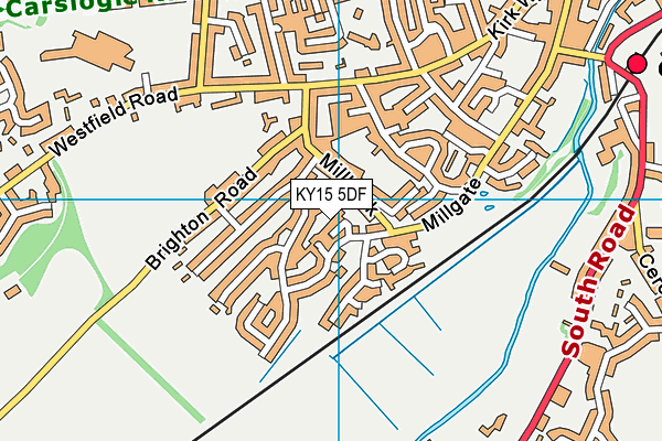 KY15 5DF map - OS VectorMap District (Ordnance Survey)