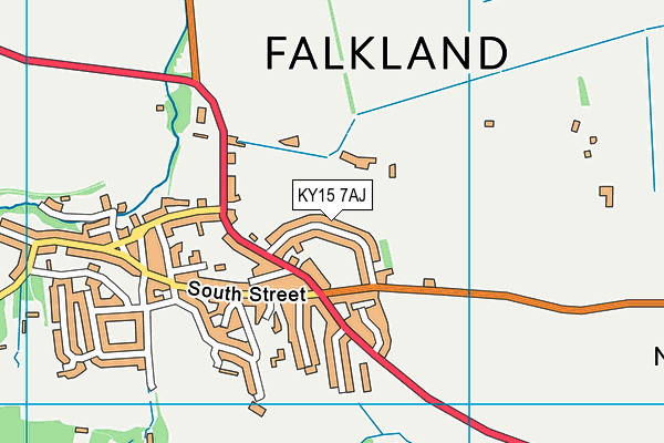 KY15 7AJ map - OS VectorMap District (Ordnance Survey)
