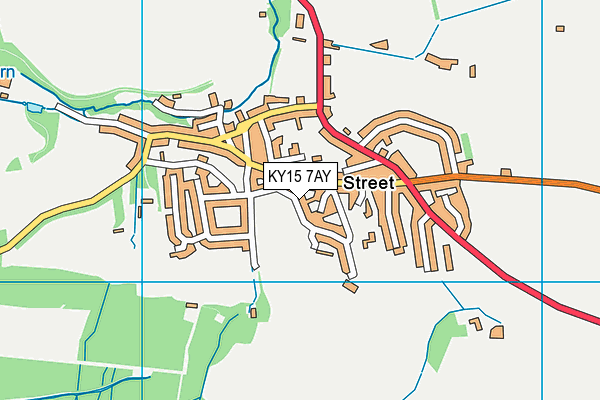 KY15 7AY map - OS VectorMap District (Ordnance Survey)