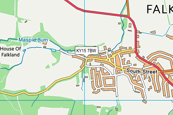 KY15 7BW map - OS VectorMap District (Ordnance Survey)