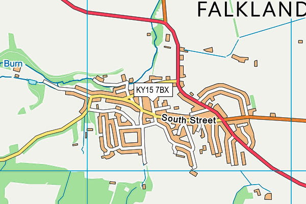 KY15 7BX map - OS VectorMap District (Ordnance Survey)