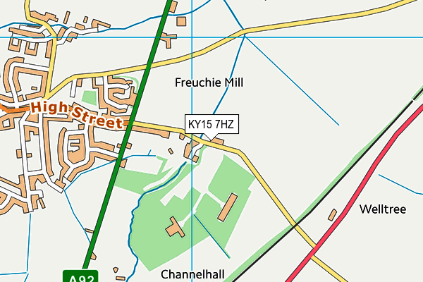 KY15 7HZ map - OS VectorMap District (Ordnance Survey)