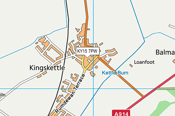 KY15 7PW map - OS VectorMap District (Ordnance Survey)