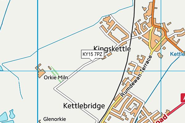 KY15 7PZ map - OS VectorMap District (Ordnance Survey)