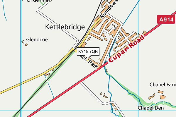 KY15 7QB map - OS VectorMap District (Ordnance Survey)