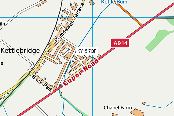 KY15 7QF map - OS VectorMap District (Ordnance Survey)