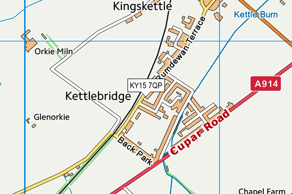 KY15 7QP map - OS VectorMap District (Ordnance Survey)