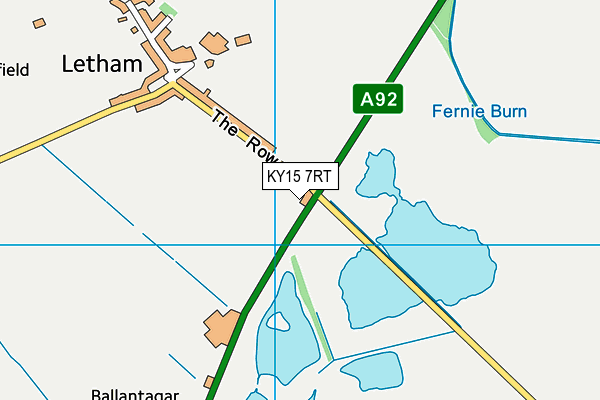 KY15 7RT map - OS VectorMap District (Ordnance Survey)