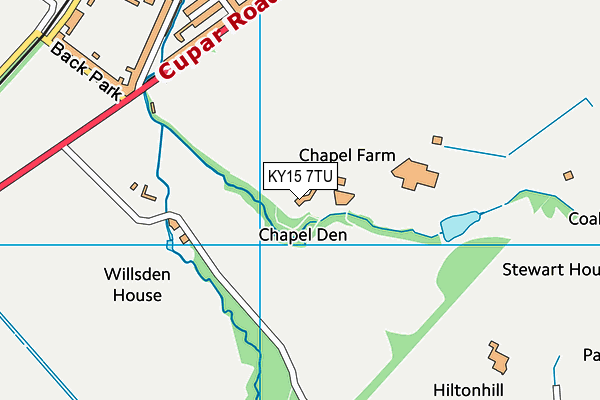 KY15 7TU map - OS VectorMap District (Ordnance Survey)