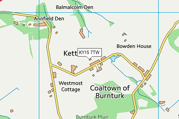 KY15 7TW map - OS VectorMap District (Ordnance Survey)