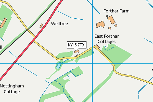 KY15 7TX map - OS VectorMap District (Ordnance Survey)