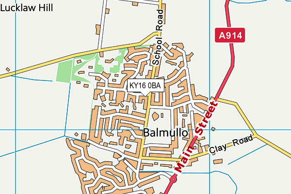 KY16 0BA map - OS VectorMap District (Ordnance Survey)
