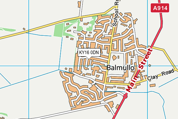KY16 0DN map - OS VectorMap District (Ordnance Survey)
