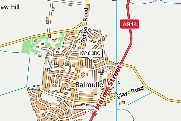 KY16 0DQ map - OS VectorMap District (Ordnance Survey)