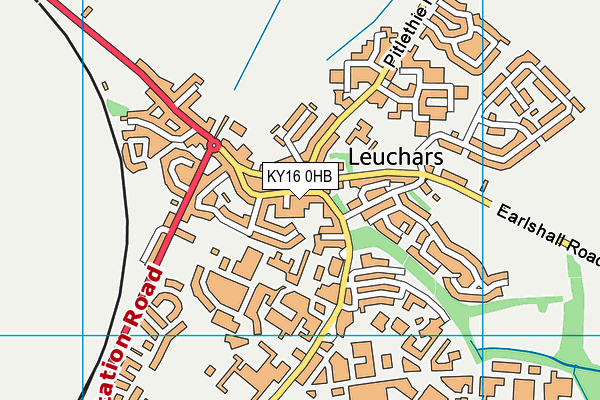 KY16 0HB map - OS VectorMap District (Ordnance Survey)