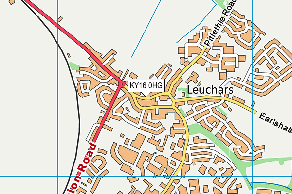 KY16 0HG map - OS VectorMap District (Ordnance Survey)