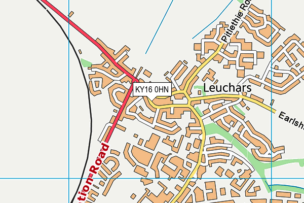 KY16 0HN map - OS VectorMap District (Ordnance Survey)