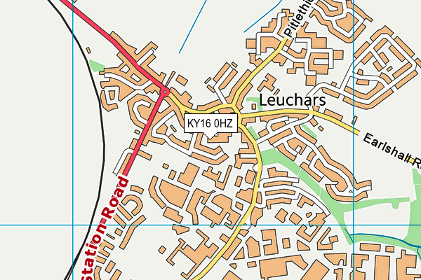 KY16 0HZ map - OS VectorMap District (Ordnance Survey)
