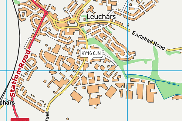 KY16 0JN map - OS VectorMap District (Ordnance Survey)